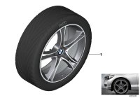 36112219605-Complete summer wheel set, black