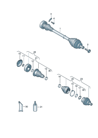 3QG501203C-Band f joint Shaft, half swing
