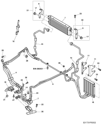 3W0317801N-Tube assy-fuel Transmission oil cooler F  3W-7-040 080 Contains: O-ring