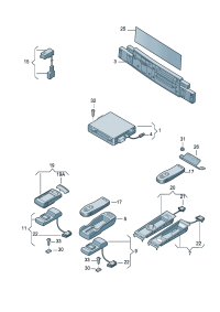 3W0035385AS-Control unit, for telephones, telematics Use only connections