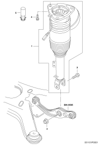3W7616001-Air spring F 3W-7-039 828 3W-7-051 364