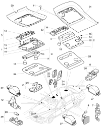 3W5959527L-Switch unit Module assy-sunroof