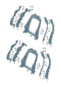 8W0881318D6PS-Garnish, back For seat: (ghost (black))