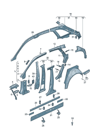 8W0809263-Reinforcement-C pillar
