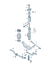 8W0512019A-SHOCK ABSORBER-FRRH-VW-TOUREG