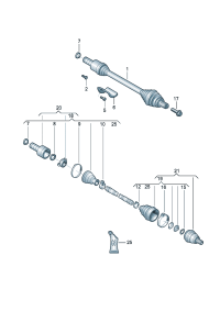 3C0407271AG-Shaft, half swing
