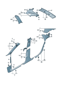 8W0867244E1RO-Plate, B pillar