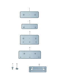 8W0807285GRP5-Bracket, license (twilight matt)