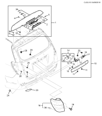 95300898-Spoiler (incl 2,4-7,34-36), rear (under, paint) (12.182)