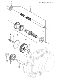 94580070-Ring, input shaft snap (for engines before 2007 only: L91) (M17X1 mm)