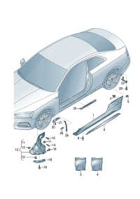 8W6853859F-Garnish assy-s/rail lwr Location for common use: