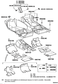 5851053520A1-CARPET ASSY, FRONT FLOOR, FRONT