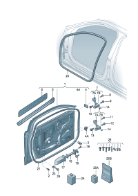 8V4837911B-Weatherstrip, door, outer (Adhesive)