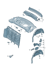 8W9813307A-Panel, rear end Porsche panamera: