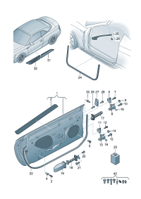 8W7831707A-Seal, door inside