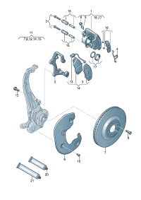 8T0615125A-Brkt brkt, brake Porsche panamera: