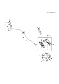 84602777-Cable assy-ata shift lever end