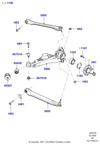 6L8Z1109BA-WHEEL HUB REAR-EVOQUE