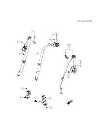 84870315-Retractor, rear seat belt (incl. 2)