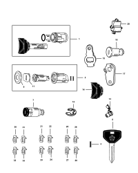 55075824AB-LEVER DOOR LOCK CYLINDER