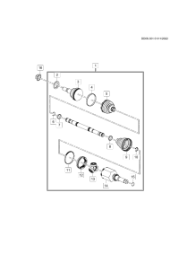84877872-Shaft, front drive (incl. 2-15)