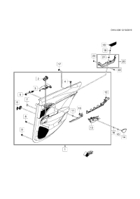84532389-Cap, rr dr armrest