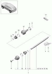 95B501203C-Shaft, half swing D -MJ 2016