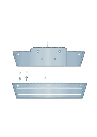 8R0807285P-Bracket, license plate