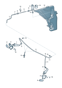 8R0955275E-Cover Washer w/headlamp Unit of the car