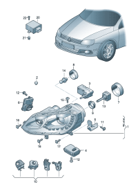 1Q1941753C-Head lamp And LED daytime running light  (For traffic only)