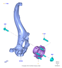LC5Z3K186A-Knuckle-front wheel (LH), incl
