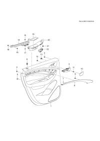 23362003-Garnish assy-rr dr (incl. 2-8)