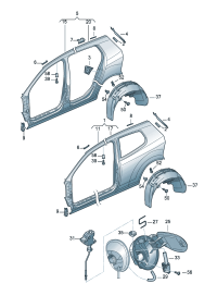 1K6810773-Actuator Cap, fuel tank