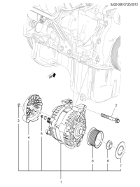 13579671-Generator, (mark 13579671) (1st design see 13500579) (including 3-6,8)