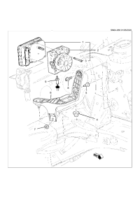 23356331-Bracket, brake pressure regulating valve