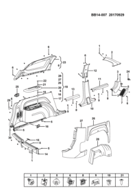 23511439-Garnish-a pillar upr, lh