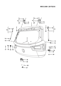 23873428-HINGE ASSY-BACK DOOR