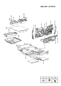 23909550-Insulator, fender heat, rh (cancel the LV0LV1 model from 2017.10.9, apply to LV2 model only)