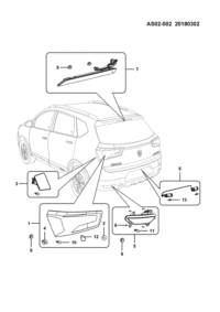 23956016-Lamp assy-tail (rr), lh