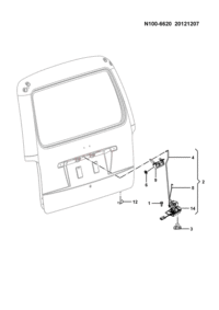 24546956-LATCH COMP,BACK DOOR
