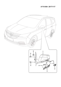 23954912-Mirror assy-outer