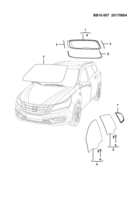 23894768-GLASS ASSY DR F SLH