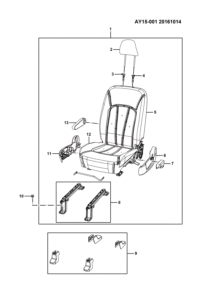 23553751-Handle, seat recliner, no.2