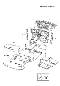 23954875-Insulator, fender, rh/lh