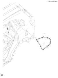 95269078-Quarter window (1st design see 96622512) (new parts with antenna pattern)