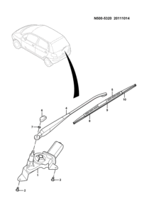 23861770-Motor assy-rear wiper (bi-directional replacement P3922-10001-1)