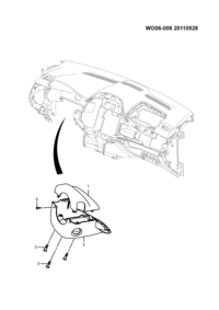 23860458-Cap, steering column, upper