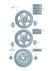 8R0601010-W/folding tire (emergency wheel) Wheel rim-steel  D-22.12.2014 -12.02.2018