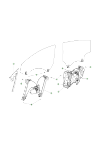 161644399A-Regulator, front window, rh/lh