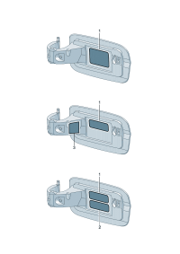 8J0010508F-Plate, symbol Unleaded gas  Callout with the following language: